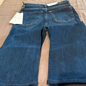 7 For All Mankind Dark Blue Flare Jeans